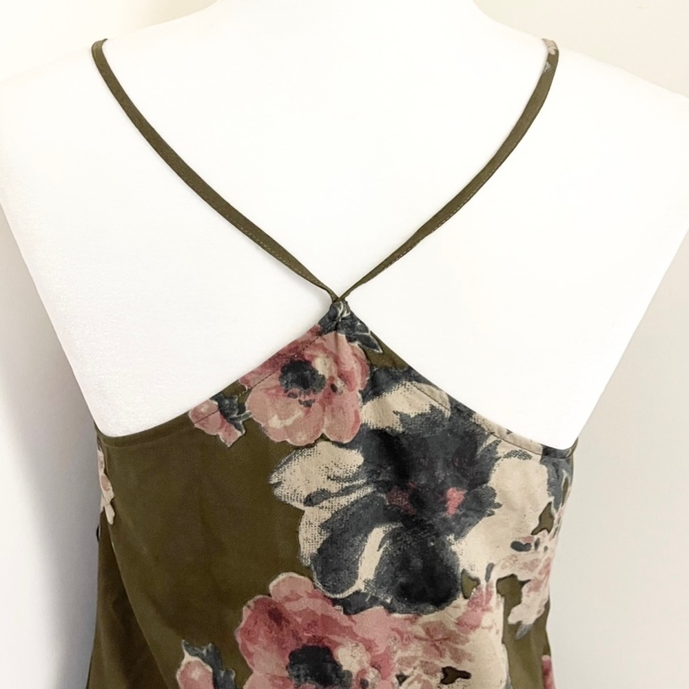 Gorgeous Free People army green floral slip dress! - Picture 6 of 9